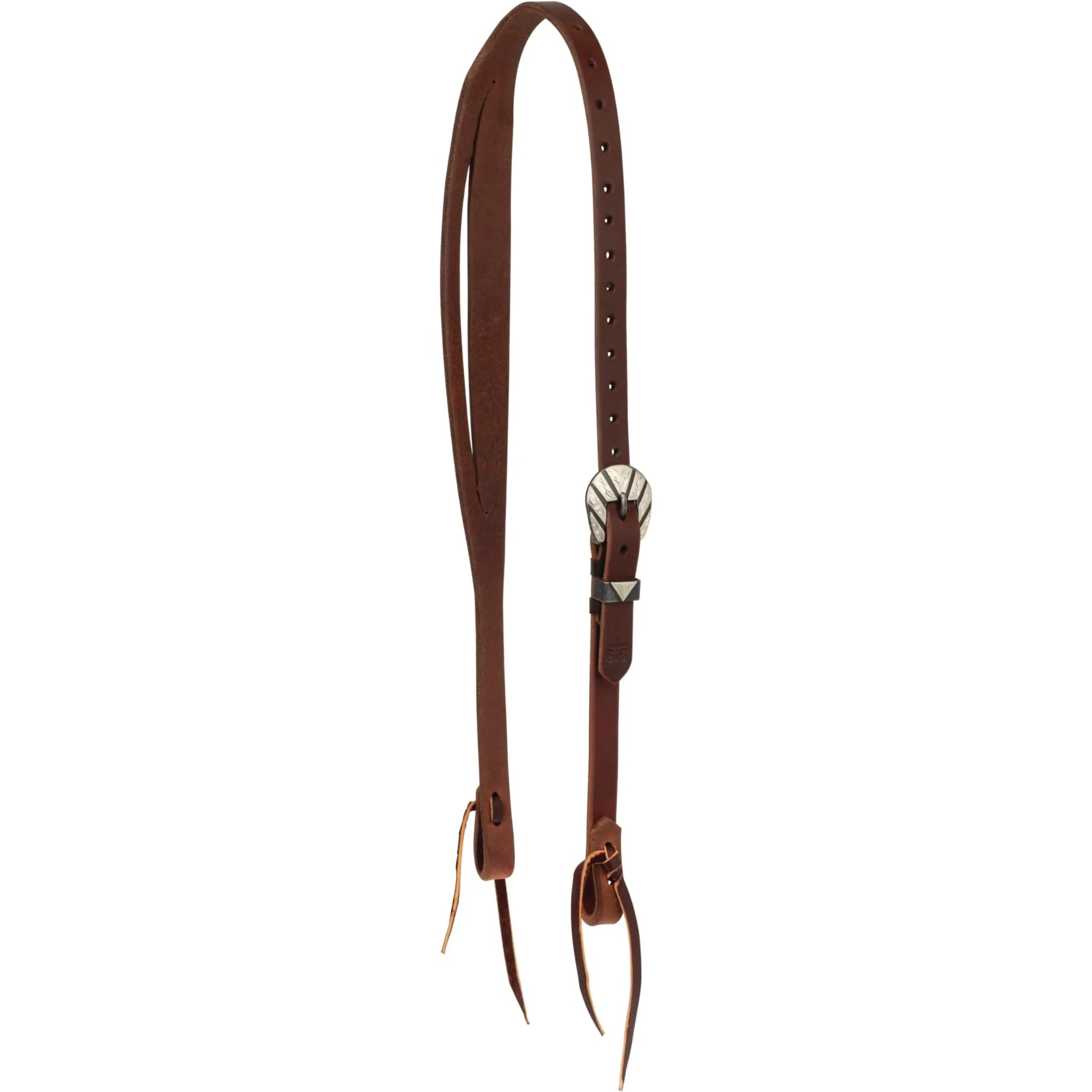 Weaver Leather Stacy Westfall Single Ear Western Headstall - 3/4 inch with Brass Buckles