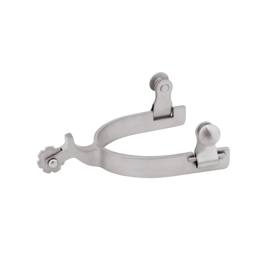 Weaver Leather Stainless Steel Plain Western Riding Spurs - 5/8" Band Width
