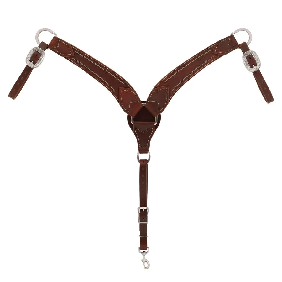Weaver Leather Stockman Breast Collar - Canyon Rose Harness Leather, Durable Working Horse Tack