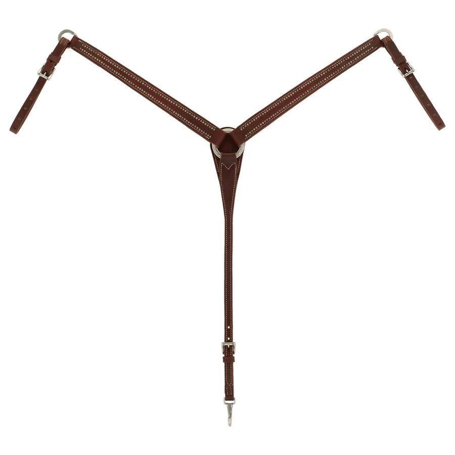 Weaver Leather Stockman Breast Collar - Canyon Rose Harness Leather, Durable Working Horse Tack