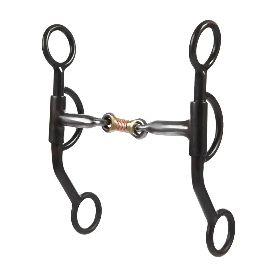 Weaver Leather Sweet Iron Dogbone Horse Bit with Copper Wire Wrap - 5" Mouthpiece