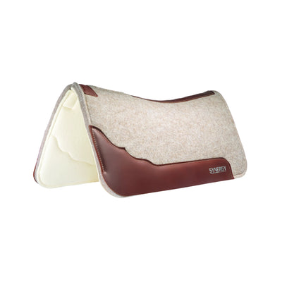 Weaver Synergy F10 Virgin Merino Wool Contoured Western Saddle Pad - 31" x 32" - 1" Thick