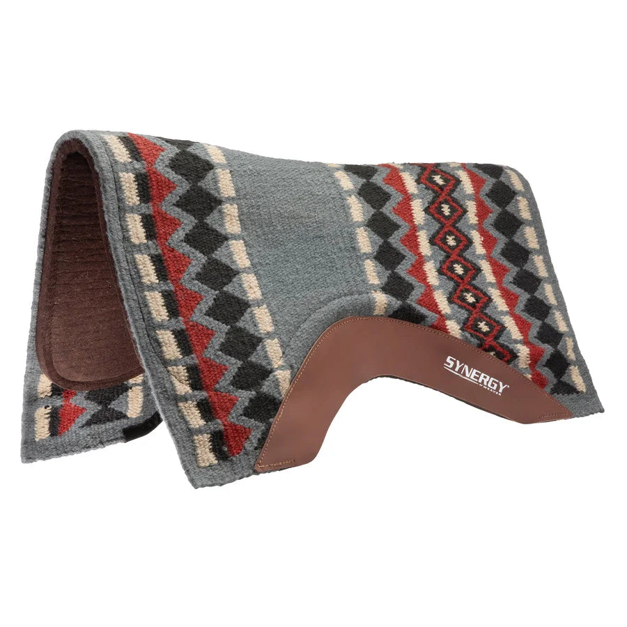 Weaver Leather Synergy Classic Contour Wool Blend Western Saddle Pad - 33" x 38"