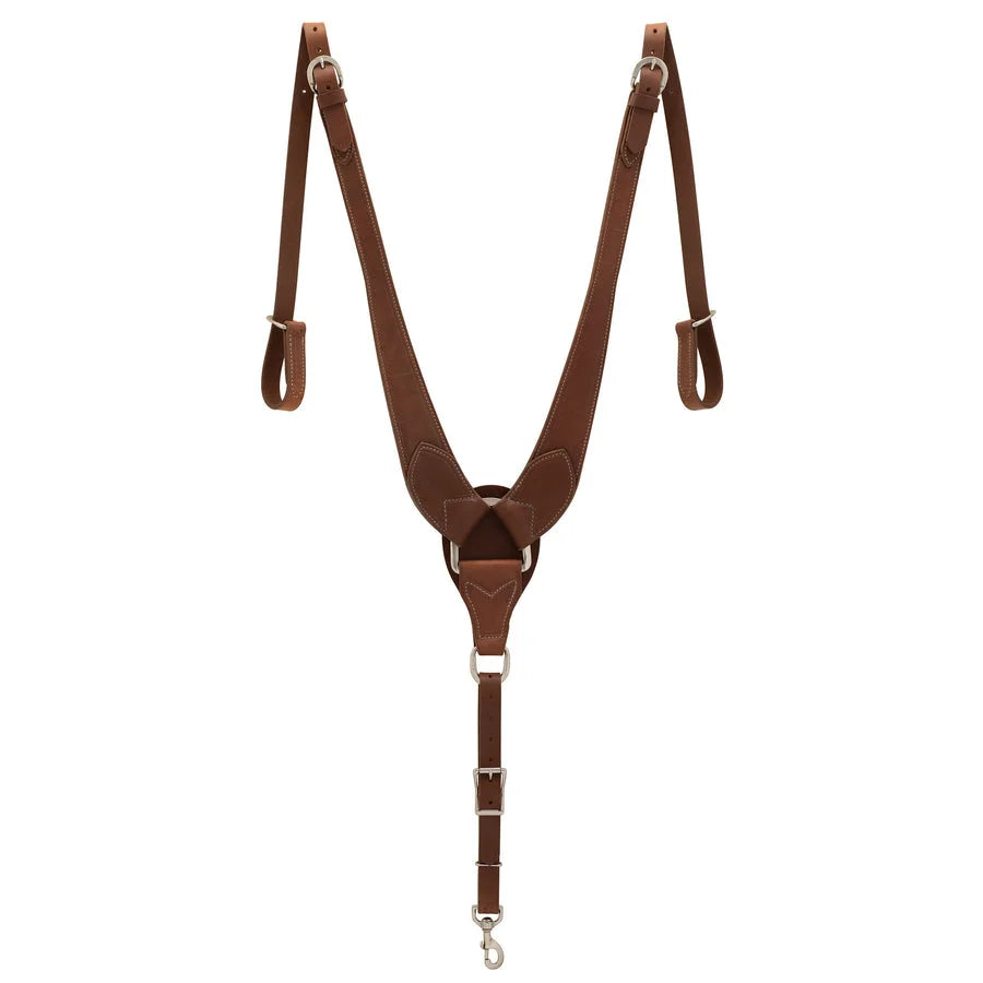 Weaver Leather Synergy Pulling Breast Collar - Russet Leather, Durable Western Ranch Tack
