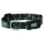 Weaver Leather Terrain D.O.G. collar featuring a stylish grey and black digital camo pattern. This durable dog collar includes a heavy-duty silver D-ring, a sturdy black quick-release buckle, and an adjustable slider for a comfortable fit. Perfect for active pups, this high-performance pet gear combines rugged utility with modern style, making it ideal for hiking and everyday outdoor adventures.