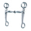 Weaver Leather Tom Thumb Snaffle Bit in high-polish stainless steel. This 5-inch bit features a single-jointed mouthpiece and leverage shanks for a combination of snaffle and curb action. A durable Western equestrian tack essential, it offers swivel shanks and dual rein rings for precise communication and control. Ideal for training and everyday riding, this professional-grade horse bit is a staple for any stable.