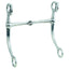 Weaver Leather Tom Thumb Snaffle Bit in polished stainless steel. This 6x8 western horse bit features a jointed mouthpiece and curved shanks to provide mild leverage and clear communication. A durable, rust-resistant equestrian essential perfect for training and daily western riding. Enhance your horse tack collection with this high-quality, professional-grade silver bit designed for performance and style.