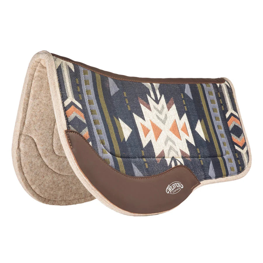 Weaver Leather Trail Felt Saddle Pad - 29" x 34" Durable Wool Blend for Comfort and Fit