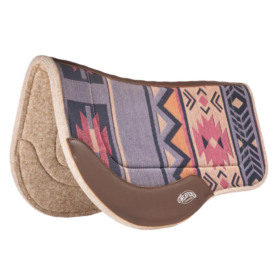Weaver Leather Trail Felt Saddle Pad - 29" x 34" Durable Wool Blend for Comfort and Fit