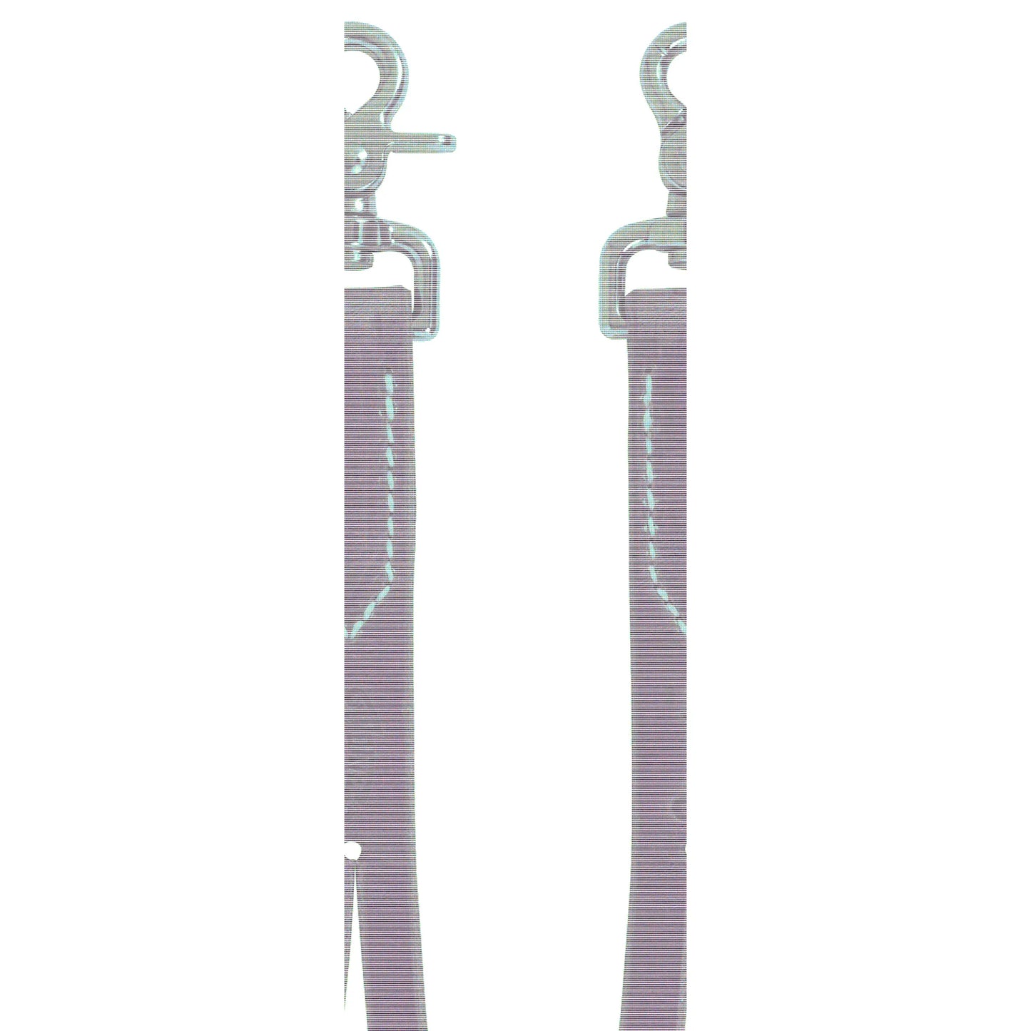 Weaver Leather Training Fork in lavender purple, a durable breast collar attachment featuring premium silver scissor snaps and decorative contrast stitching. This essential piece of horse training gear is designed for longevity and style, making it a perfect addition to any equestrian tack collection. Ideal for riders seeking reliable performance and a unique pop of color for their horse.