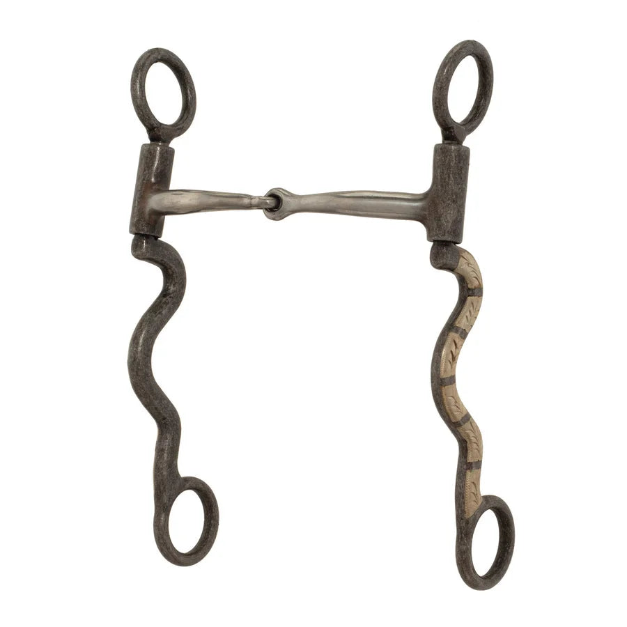 Weaver Leather Western Curb Horse Bit - 5" Sweet Iron Mouth with 8 1/4" Shanks