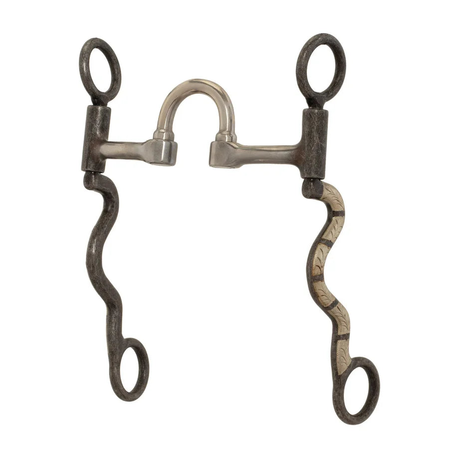 Weaver Leather Western Curb Horse Bit - 5" Sweet Iron Mouth with 8 1/4" Shanks