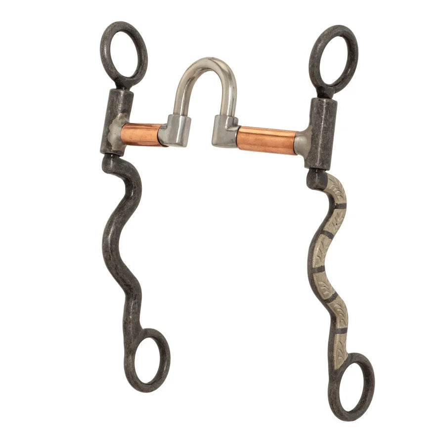 Weaver Leather Western Curb Horse Bit - 5" Sweet Iron Mouth with 8 1/4" Shanks