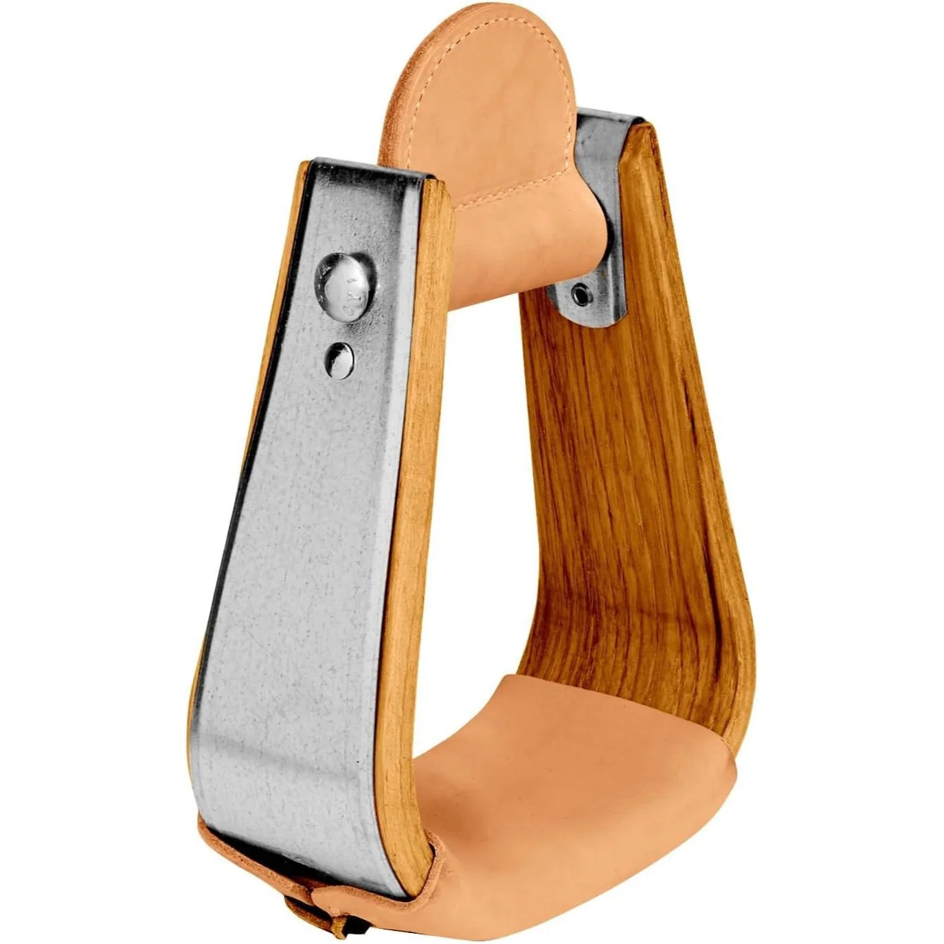 Weaver Leather Wood Deep Roper Stirrups with Leather Tread - 3" Tread Width