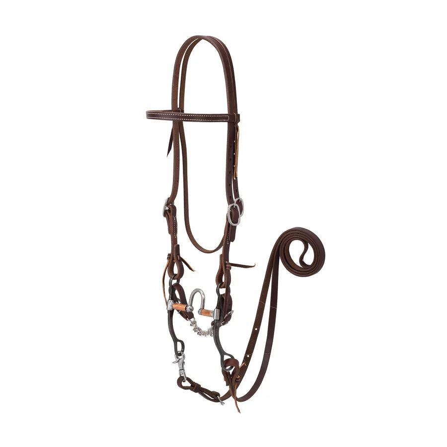 Weaver Leather Work Tack Bridle - Heavy-Duty Harness Leather Horse Headstall