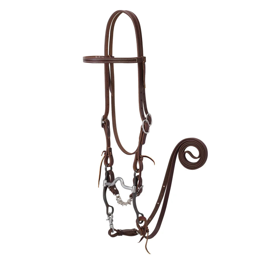 Weaver Leather Work Tack Bridle - Heavy-Duty Harness Leather Horse Headstall