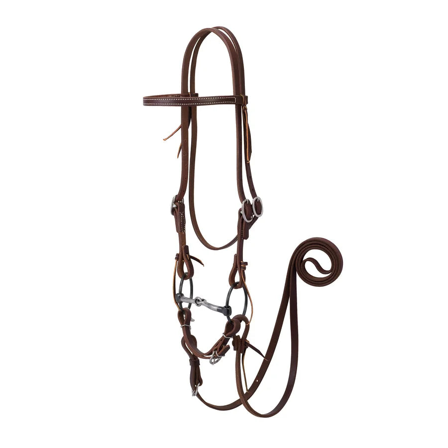 Weaver Leather Work Tack Bridle - Heavy-Duty Harness Leather Horse Headstall