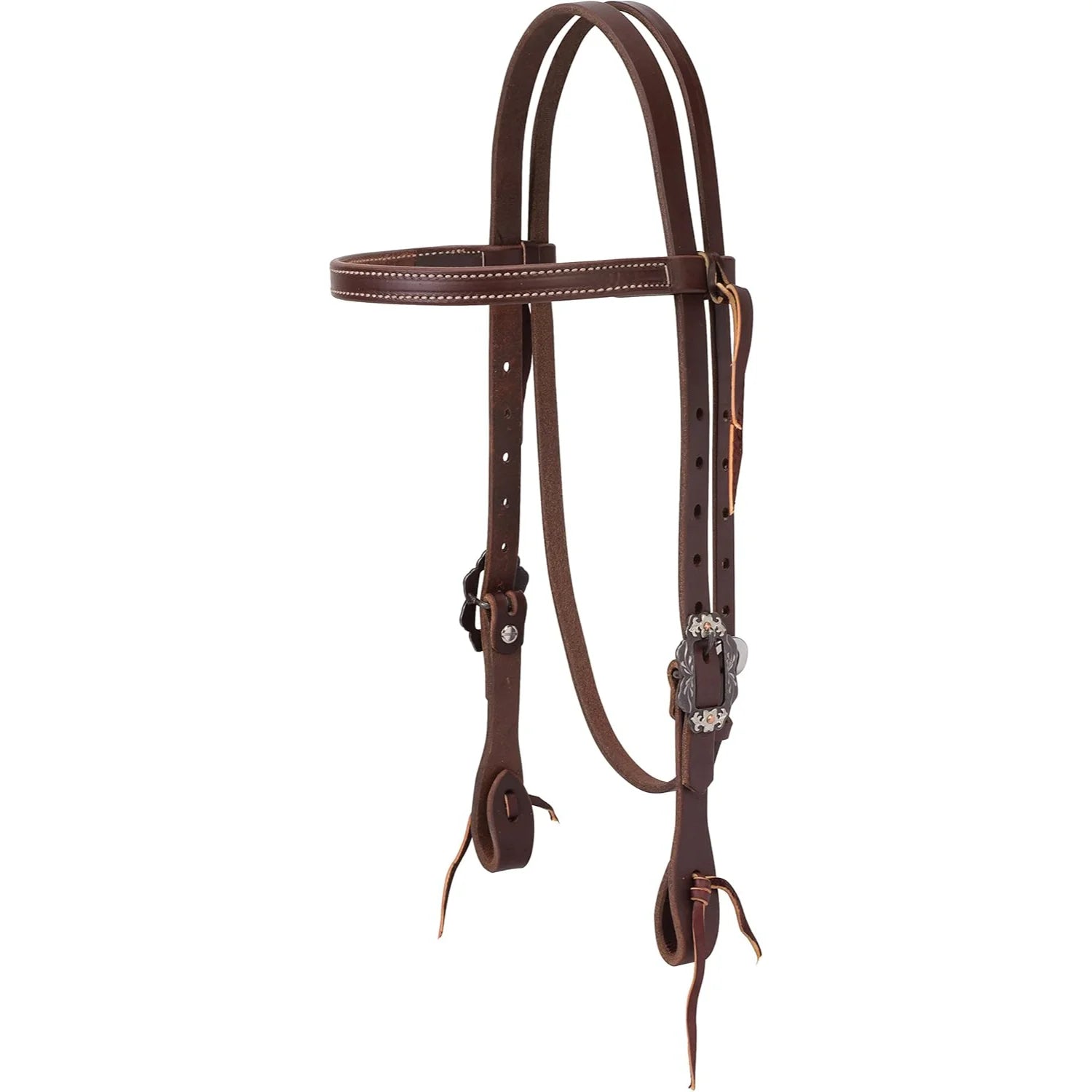 Weaver Leather Work Tack Browband Headstall - Durable Heavy Duty Harness Leather - Horse Size