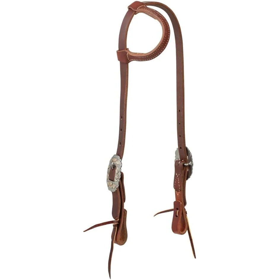 Weaver Leather Work Tack Copper Flower Single Ear Headstall - Durable Harness Leather Western Tack