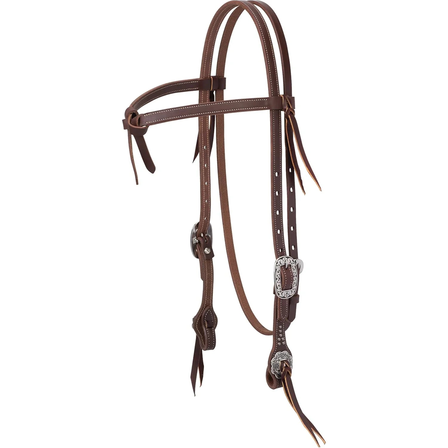 Weaver Leather Work Tack Jeremiah Watt Futurity Browband Headstall - Heavy Duty Harness Leather