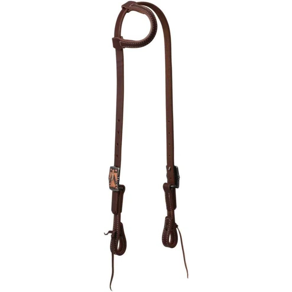 Weaver Leather Work Tack Single Ear Headstall - Durable Heavy-Duty Harness Leather