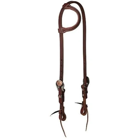 Weaver Leather Work Tack Single Ear Headstall - Durable Heavy-Duty Harness Leather
