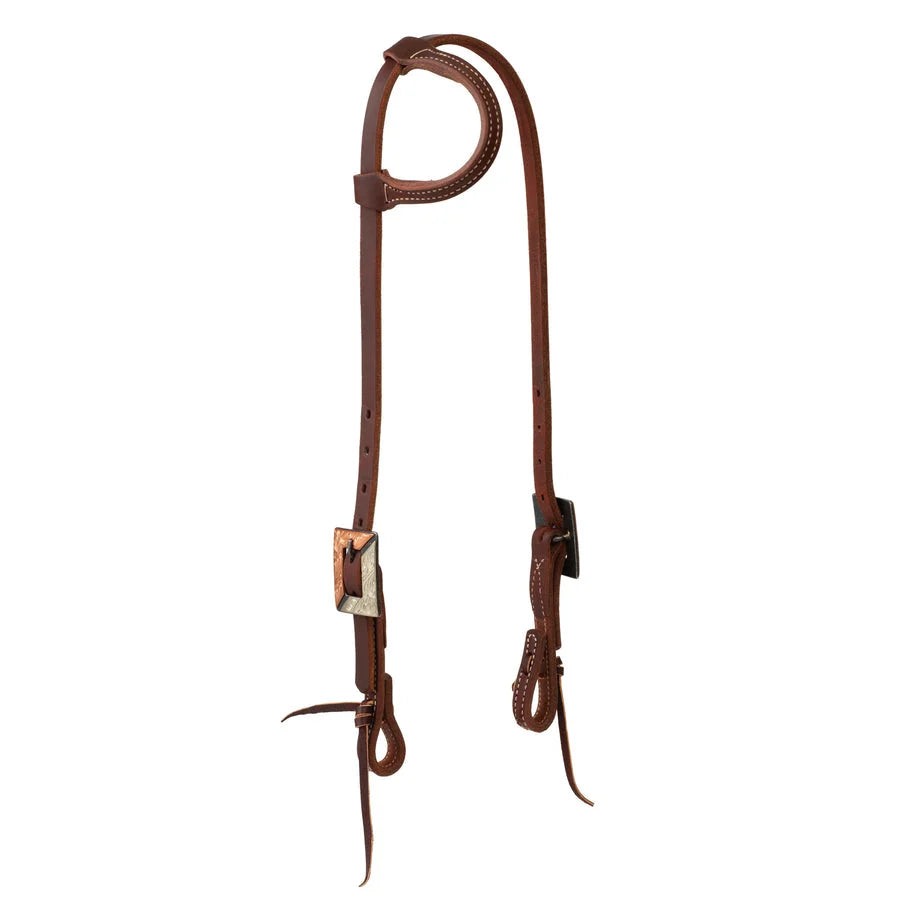 Weaver Leather Work Tack Single Ear Headstall - Durable Heavy-Duty Harness Leather