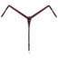 Weaver Leather Working Tack Breast Collar in a deep mahogany finish. This durable Y-shaped western breast collar features heavy-duty double-stitched leather and stainless steel hardware for long-lasting performance. Includes adjustable straps with buckles and a snap hook attachment for a secure fit. A classic piece of equestrian gear perfect for ranch work, roping, or trail riding.