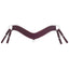 Weaver Leather burgundy heavy-duty steer breast collar, crafted from thick, durable working leather with white contrast stitching. This contoured V-shaped horse breast collar features sturdy stainless steel hardware, including adjustable tug straps and a center D-ring for secure attachment. Designed for maximum durability and comfort during ranch work, steer wrestling, or training, it offers a professional look and reliable performance for working western horses.