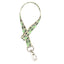 Weaver Leather Nylon Bucket Strap featuring a stylish southwest cactus pattern in shades of green on a neutral cream background. This durable equestrian accessory includes a heavy-duty silver-toned snap hook, making it perfect for securely hanging feed or water buckets in horse stalls and trailers. A functional and cute barn organization tool essential for stable management and horse care.