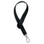 Durable Weaver black nylon bucket strap designed for barn organization and stable management. Features heavy-duty webbing with box-stitching and a silver-plated swivel snap hook for hanging horse water buckets and feed tubs securely. Perfect for horse owners looking to organize their tack room, trailer, or stall.