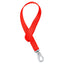Red Weaver Nylon Bucket Strap featuring durable 1-inch webbing and a heavy-duty chrome-plated swivel snap hook. Designed with reinforced cross-stitching for maximum strength, this versatile horse stable accessory is ideal for securely hanging water buckets or feed tubs. A must-have tool for barn organization and equestrian equipment storage, this vibrant red strap ensures your gear stays in place.
