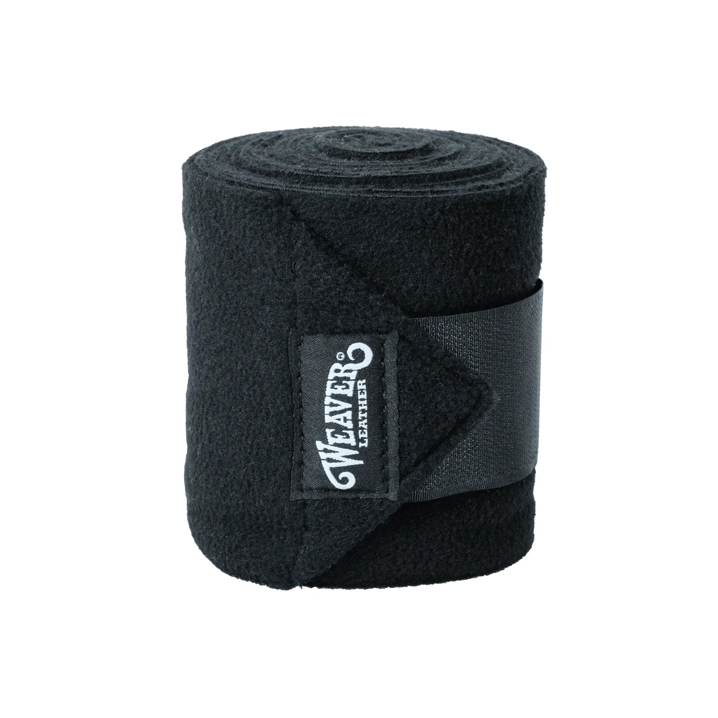 Weaver Leather black polo wraps for premium horse leg support and protection. These soft, high-quality fleece leg bandages feature a secure hook and loop closure for a custom fit during exercise or transport. A must-have equestrian accessory for dressage, polo, or daily training, these durable leg wraps combine style and functionality for your horse's safety.