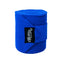 Vibrant royal blue Weaver Polo Leg Wrap for horses, crafted from soft, high-quality fleece for superior support and protection. This single rolled equestrian bandage features a black Weaver Leather brand label on the secure hook-and-loop closure. Perfect for schooling, training, or trailering, these durable blue polo wraps are essential horse tack for leg safety and style.