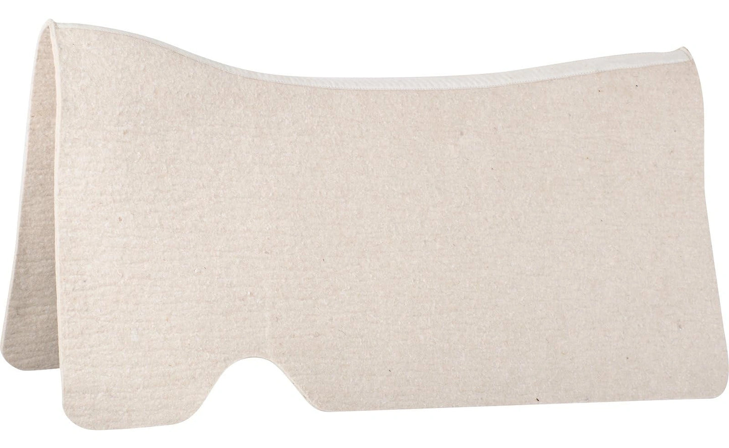 Beige saddle pad on a white background