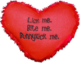 Ducky World Yeowww! Hearrrt Attack Catnip Toy - 4 Inch Premium Organic Catnip Filled Heart