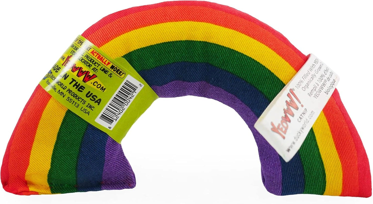 Colorful rainbow-shaped toy catnip - Hooves and Paws