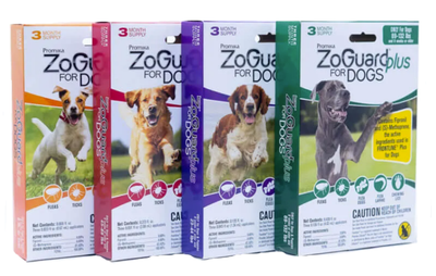 ZoGuard Plus Flea and Tick Prevention for Dogs - 3 Month Supply (Sell out)
