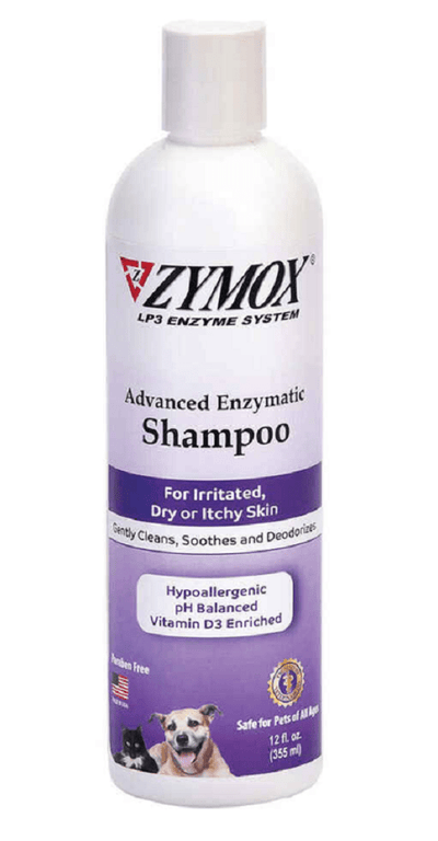 Zymox Shampoo With Vitamin D3 Pet Dog Itch Relief 12 oz Bottle - Hooves and Paws