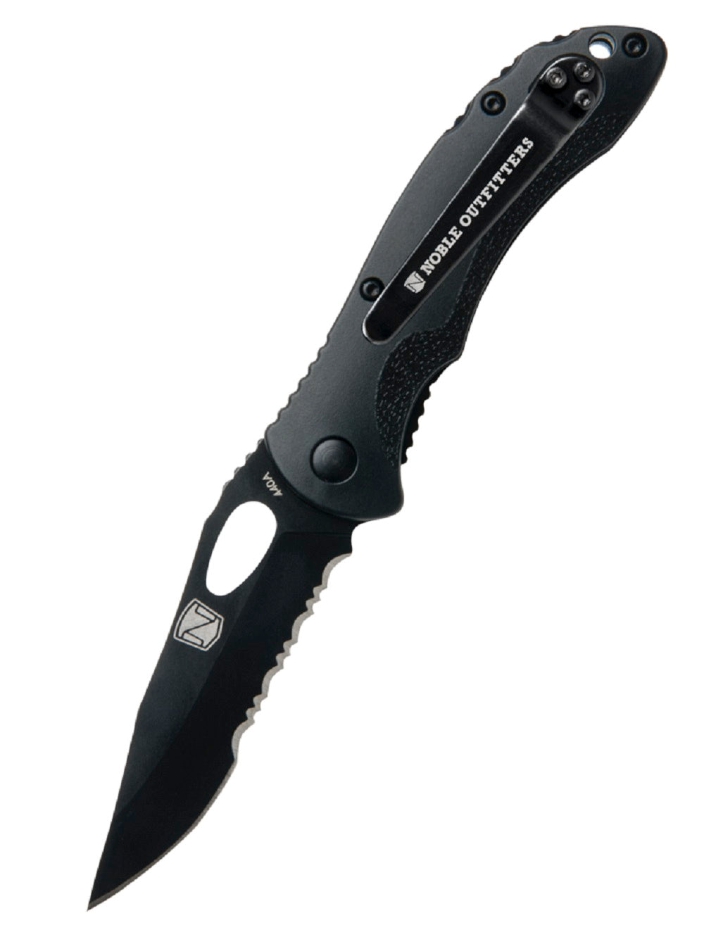 Noble Equestrian Viper Knife Part Serrated Blade with Removable Clip All Colors