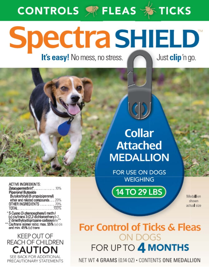 Spectra Shield Dog Flea and Tick 4 FOUR MONTH Treatment