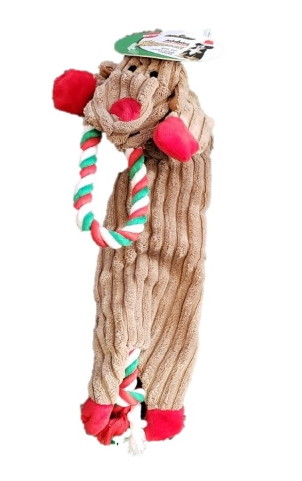 Dog Toy Ethical Pet Holiday Christmas Skinneeez Corduroy Tug 18" Reindeer Santa