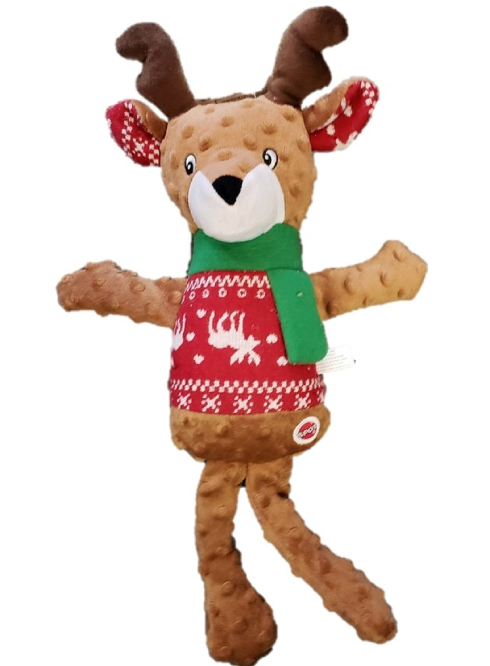 Dog Toy Ethical Pet Holiday Sweater Plush 18" Toys Durable Squeaker
