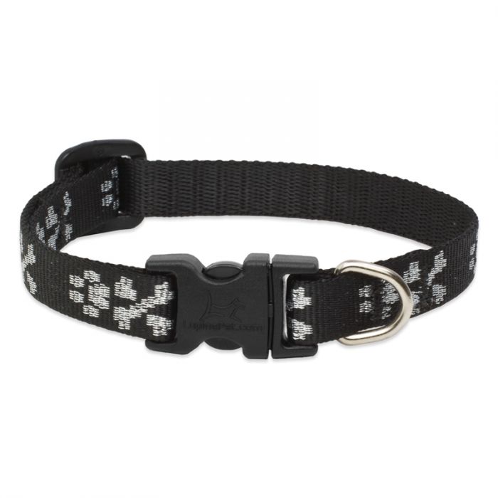 Dog Collar Lupine Pet Lifetime Adjustable 1/2" 3/4" or 1" Puppy Original Designs - Hooves and Paws