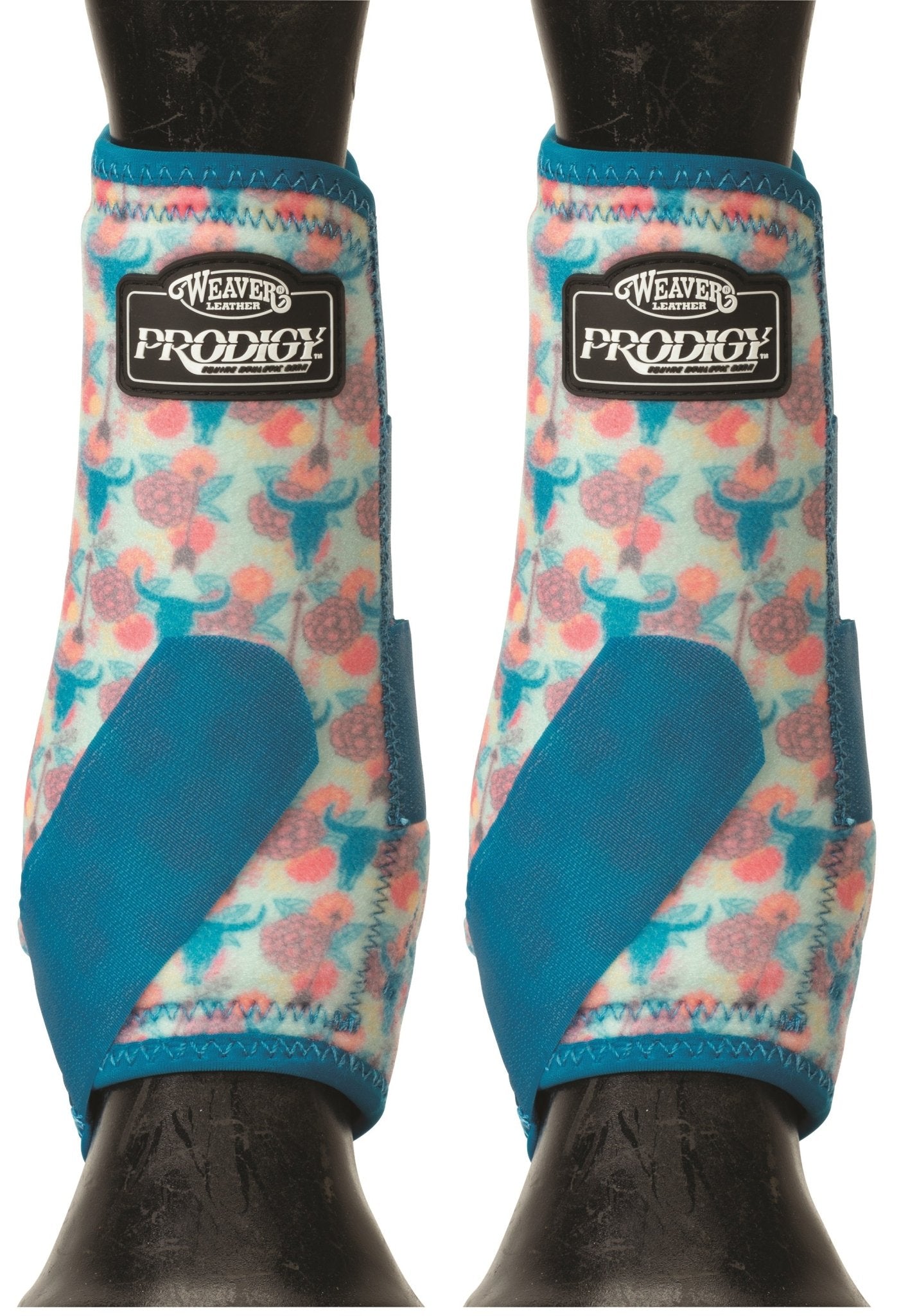 Weaver Leather Horse Equine Original Prodigy Performance Athletic SMB Boots Front 2 Pack - Hooves and Paws