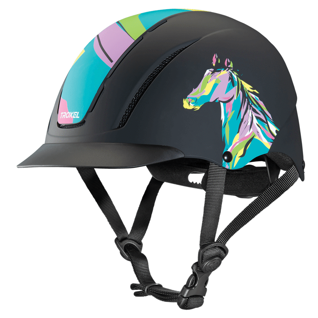 Troxel Low Profile Western Safety Riding Helmet Spirit - Hooves and Paws