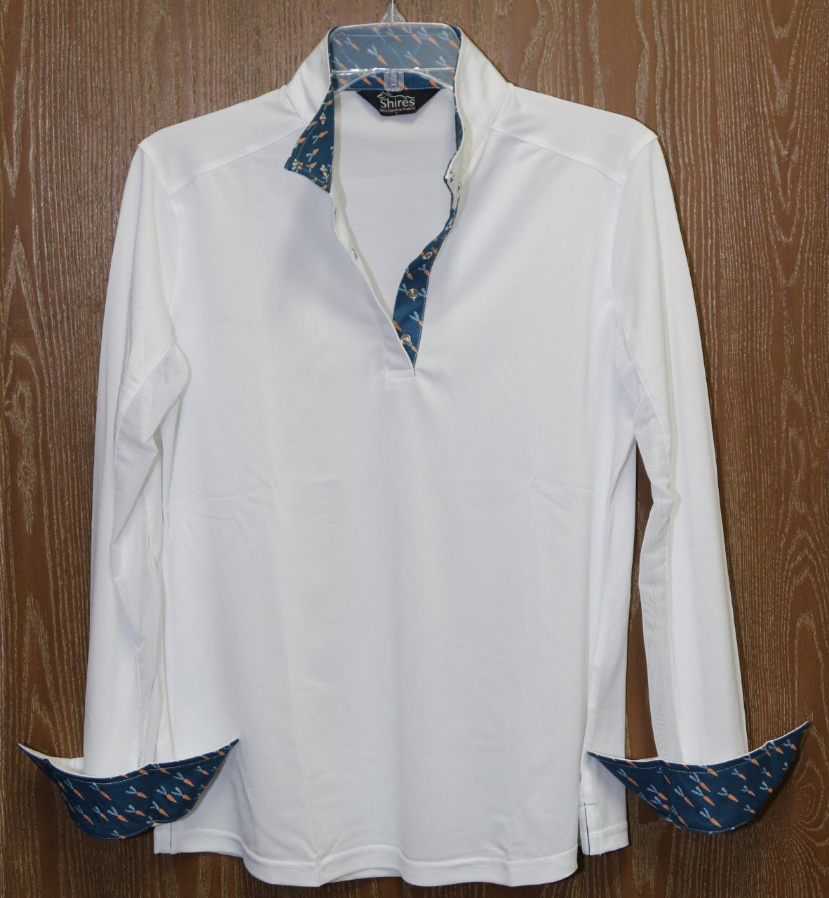 Shires Equestrian Style Show Shirt Long Sleeve Performance Wear Stretch Fabric 87896 - Hooves and Paws