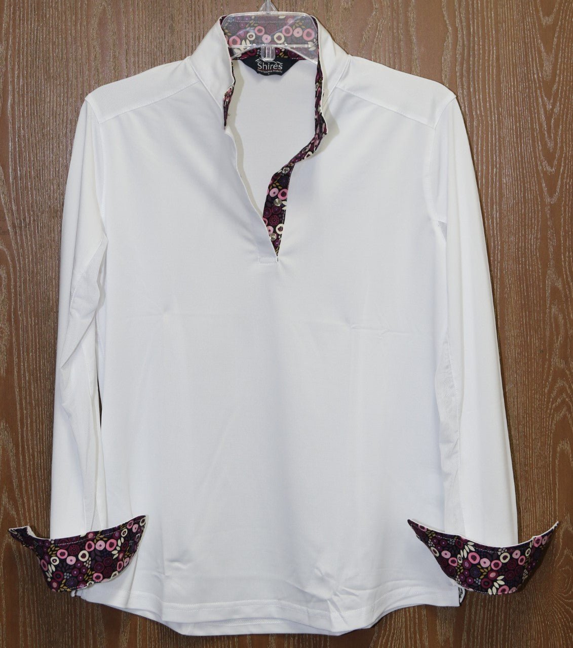 Shires Equestrian Style Show Shirt Long Sleeve Performance Wear Stretch Fabric 87896 - Hooves and Paws