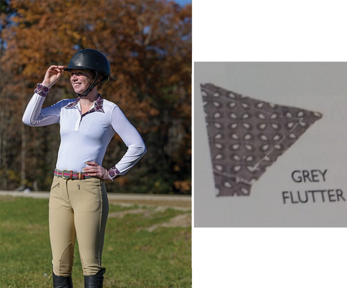 Shires Equestrian Style Show Shirt Long Sleeve Performance Wear Stretch Fabric 87896 - Hooves and Paws