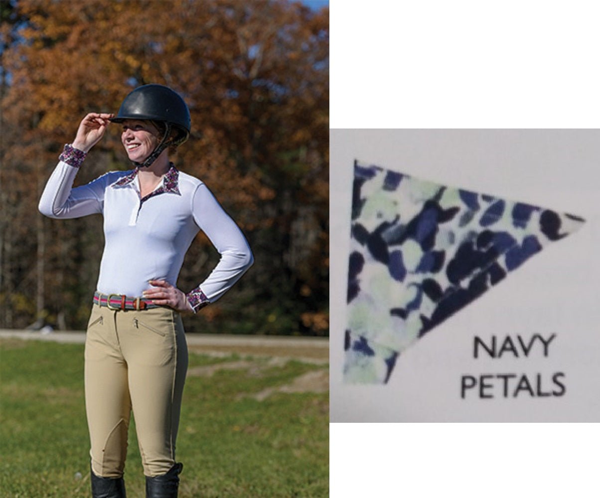 Shires Equestrian Style Show Shirt Long Sleeve Performance Wear Stretch Fabric 87896 - Hooves and Paws